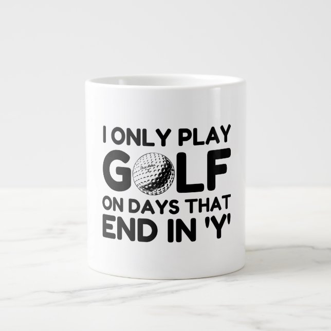 Ich spiele nur Golf Jumbo-Tasse (Vorderseite)