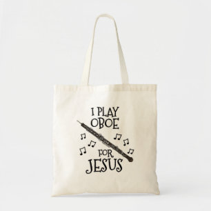 Ich spiele Oboe für Jesus, Christlicher Oboist-Mus Tragetasche
