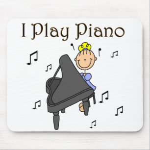 Ich spiele Piano-Mauspad Mousepad