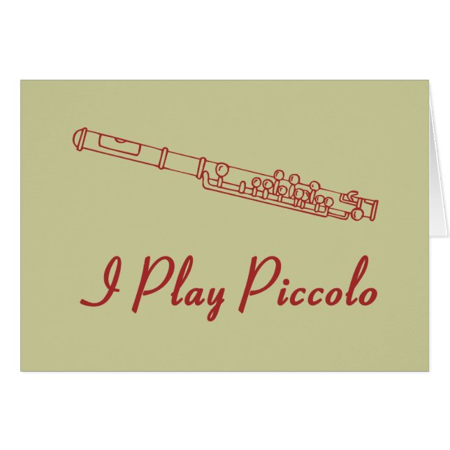 Ich spiele Piccolo (Vorderseite (Horizontal))