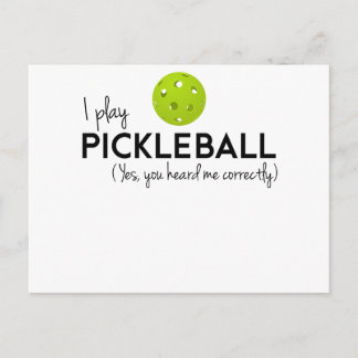 Ich spiele Pickleball Postkarte