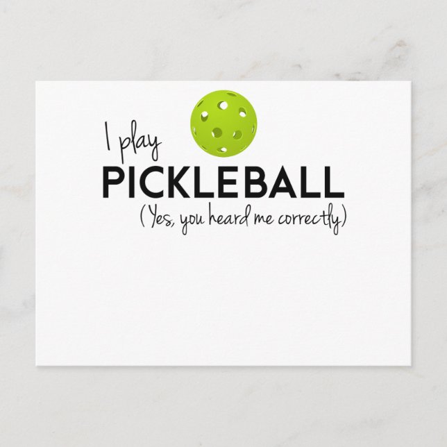 Ich spiele Pickleball Postkarte (Vorderseite)