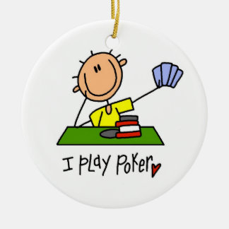 Ich spiele Poker Keramik Ornament