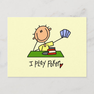 Ich spiele Poker Postkarte