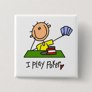 Ich spiele Poker-T-Shirts und Geschenke Button
