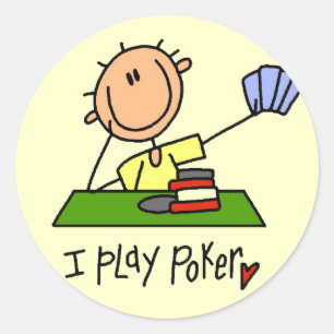 Ich Spiele Poker T-Shirts und Geschenke Runder Aufkleber