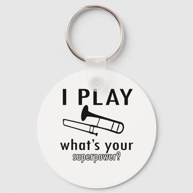 Ich spiele Posaune Schlüsselanhänger (Vorderseite)