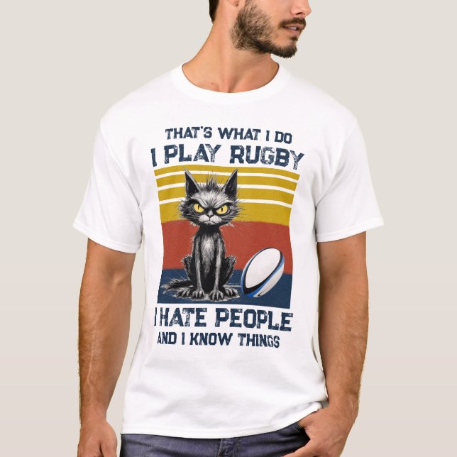 Ich spiele Rugby T - Shirt (Vorderseite)
