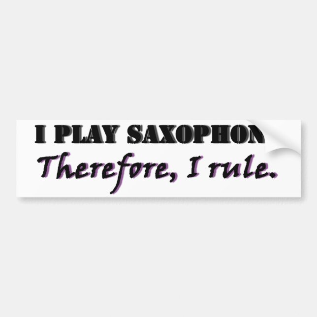 Ich spiele Saxophon… Autoaufkleber (Vorne)