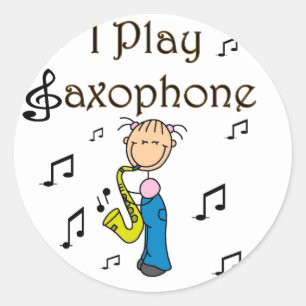 Ich spiele Saxophon Sticker