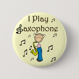 Ich spiele Saxophon T-Shirts und Geschenke Button