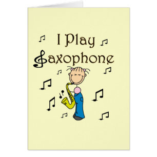 Ich spiele Saxophone-Strichmännchen-T - Shirts un