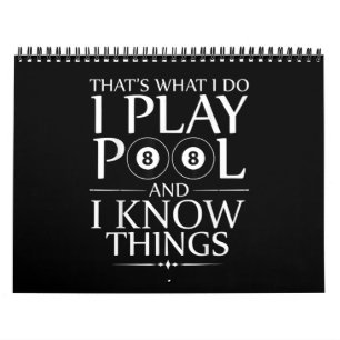 Ich spiele Schwimmbad und ich kenne Dinge, die Fun Kalender