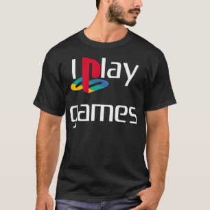 Ich spiele Spiele - Weißer Text T-Shirt