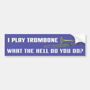 Ich spiele Trombone Autoaufkleber