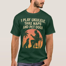 Ich spiele Ukulele, streichle Hunde und mache Nick