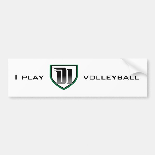 Ich spiele Volleyball D1: Autoaufkleber (Vorne)