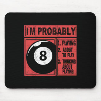 Ich spiele wahrscheinlich über Billard Pool nachde Mousepad