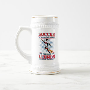 Ich spielte Fußball mit meinem Kopf Bierstein Bierglas