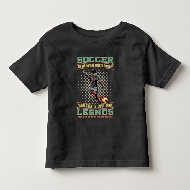 Ich spielte Fußball mit meinem Kopf-Kleinkind-T -  Kleinkind T-shirt (Vorderseite)