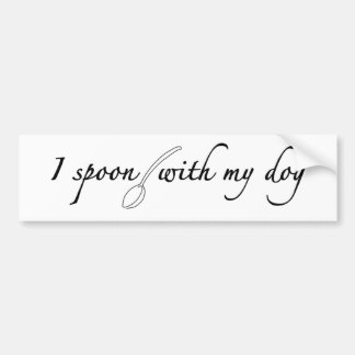 Ich Spoon mit meinem Hund Autoaufkleber