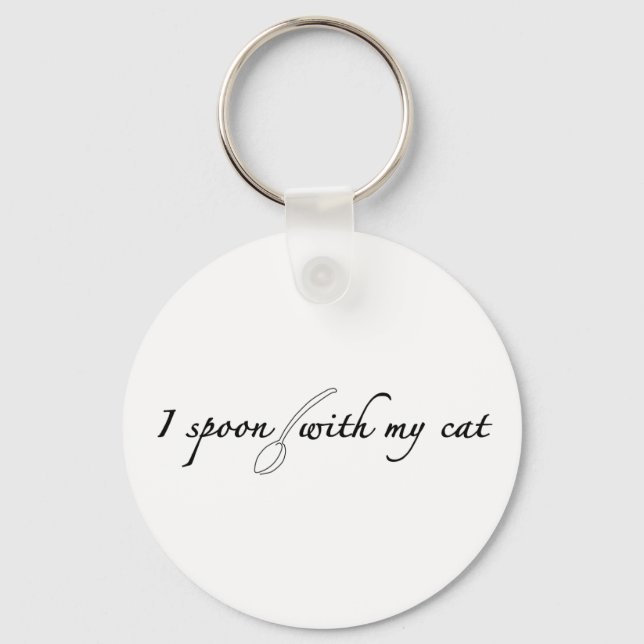 Ich sprach mit meiner Katze Schlüsselanhänger (Vorderseite)
