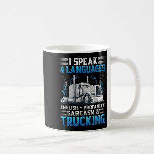 Ich spreche 4 Sprachen Englisch Unflätigkeiten Sar Kaffeetasse