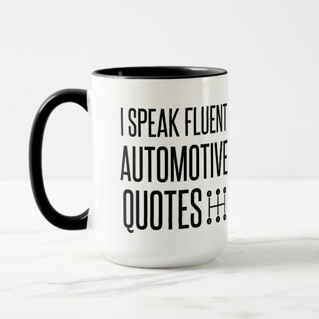 ICH SPRECHE AUTOMOTIVE QUOTEN TASSE (Links)
