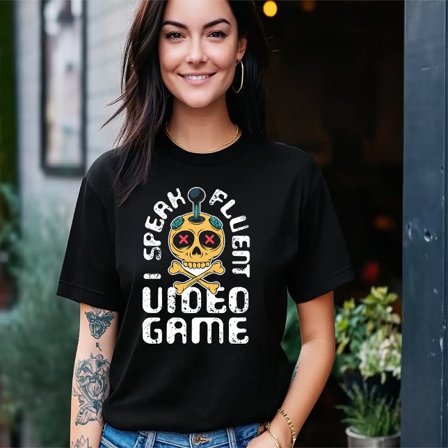 Ich spreche den T - Shirt "Fluent Video Game" (Von Creator hochgeladen)