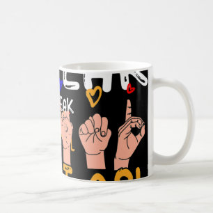 Ich spreche fließend ASL - Gebärdensprache Gehörte Kaffeetasse