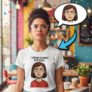 Ich spreche fließend Auge Roll - Minimalistischer  T-Shirt