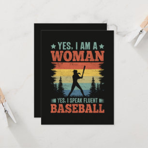 Ich spreche fließend Baseball Weiblicher Spieler F Einladung