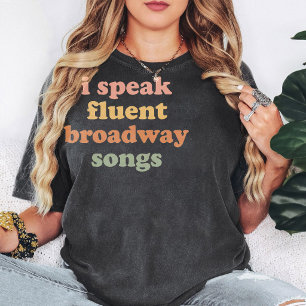 Ich spreche fließend Broadway-Songs Retro Groovy T T-Shirt