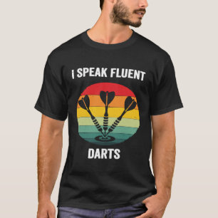 Ich spreche fließend Darts Vintage-Dartboard Werfe T-Shirt