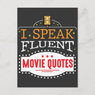 Ich spreche fließend Filme Quotes Film Kino Nächte Postkarte
