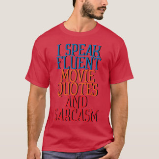 Ich spreche fließend Filmquotes und Sarcasm Retro T-Shirt