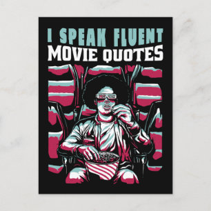 Ich spreche fließend Filmzitate Postkarte