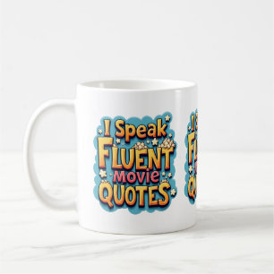 Ich spreche fließend Filmzitate Retro Pop Art Kaffeetasse