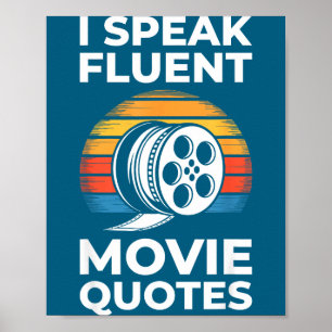 Ich spreche fließend Filmzitate T-Shirt Männer Fra Poster