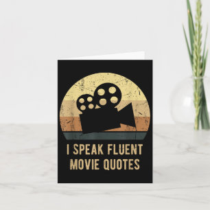 Ich spreche fließend Filmzitate Vintage Lustige Fi Karte