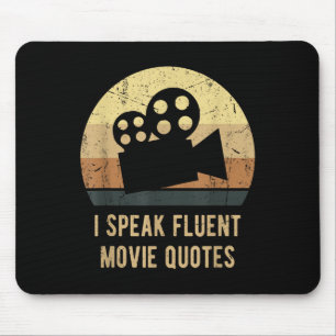 Ich spreche fließend Filmzitate Vintage Lustiger F Mousepad