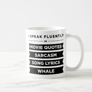 Ich spreche fließend in tasse