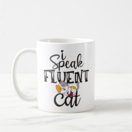 Ich spreche fließend Katze humorvolles liebliches Kaffeetasse