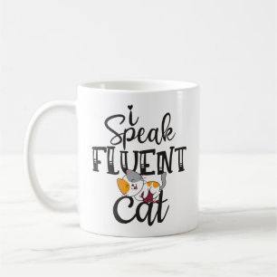 Ich spreche fließend Katze humorvolles liebliches Kaffeetasse