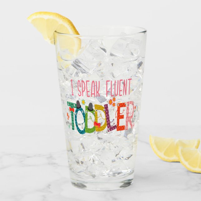 Ich spreche fließend Kleinkind - Mama, Geschenk de Glas (Vorderseite Ice)