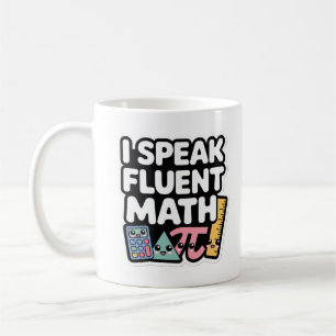 Ich spreche fließend Mathe – Süße Kawaii-Lehrerin  Kaffeetasse