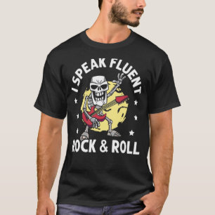 Ich spreche fließend Rock und Roll Gitarrist Gitar T-Shirt