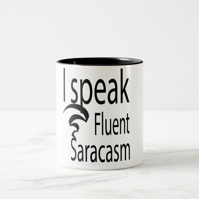 Ich spreche fließend sarcasm zweifarbige tasse (Mittel)