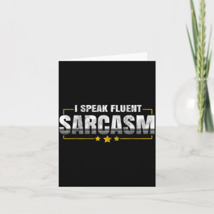 Ich spreche fließend Sarkasmus Lustiges sarkastisc Karte