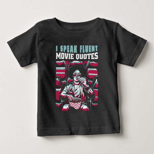 Ich spreche fließend Zitate aus Filmen Baby T-shirt (Vorderseite)